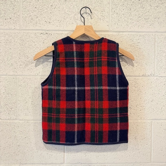 vintage kids plaid vest | size 7 - Picture 5 of 6